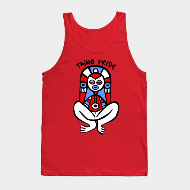 Puerto Rico Taino Atabey Boricua Flag Colors Pride Tank Top by bydarling